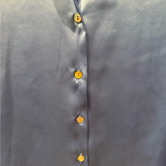 Zara Women's Blue Button Down Shirt - Picture 3 of 7